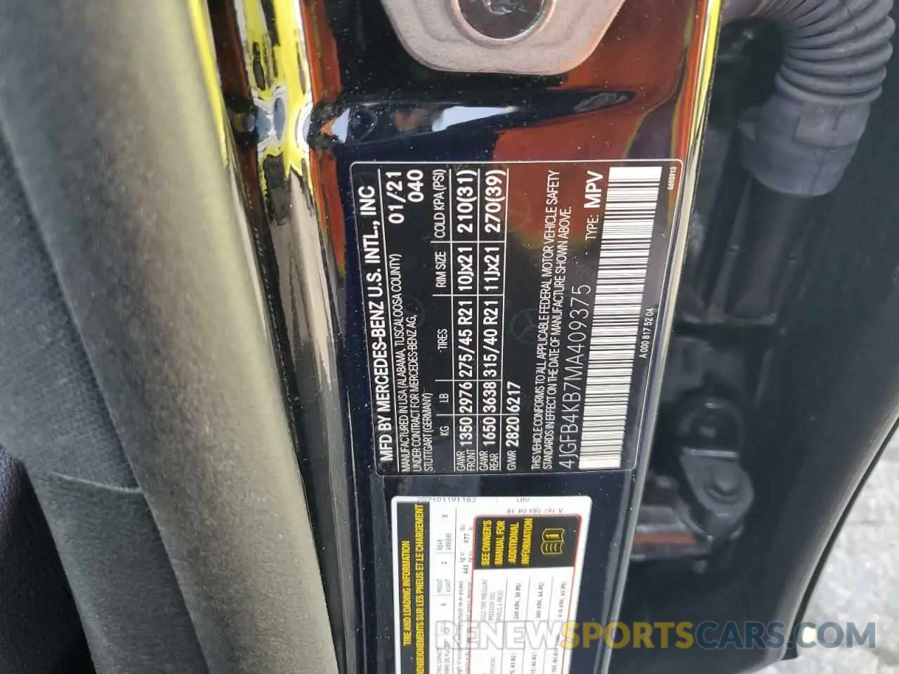 13 Фотография поврежденного автомобиля 4JGFB4KB7MA409375 MERCEDES-BENZ GLE-CLASS 2021