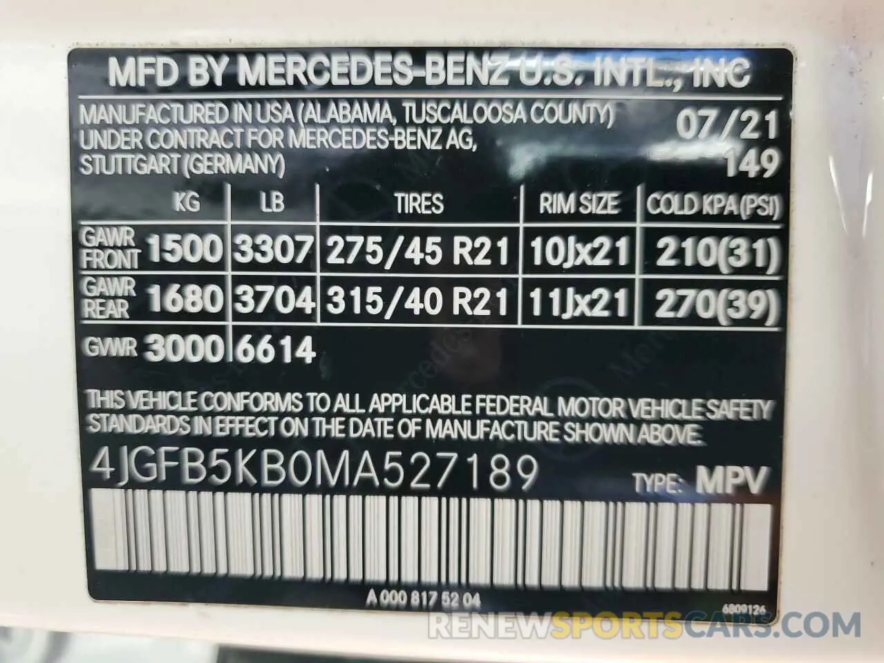 14 Фотография поврежденного автомобиля 4JGFB5KB0MA527189 MERCEDES-BENZ GLE-CLASS 2021
