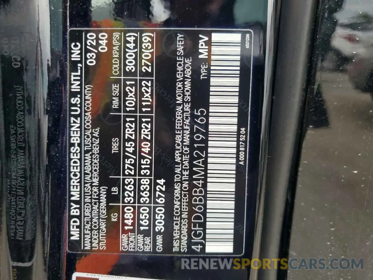 13 Photograph of a damaged car 4JGFD6BB4MA219765 MERCEDES-BENZ GLE-CLASS 2021