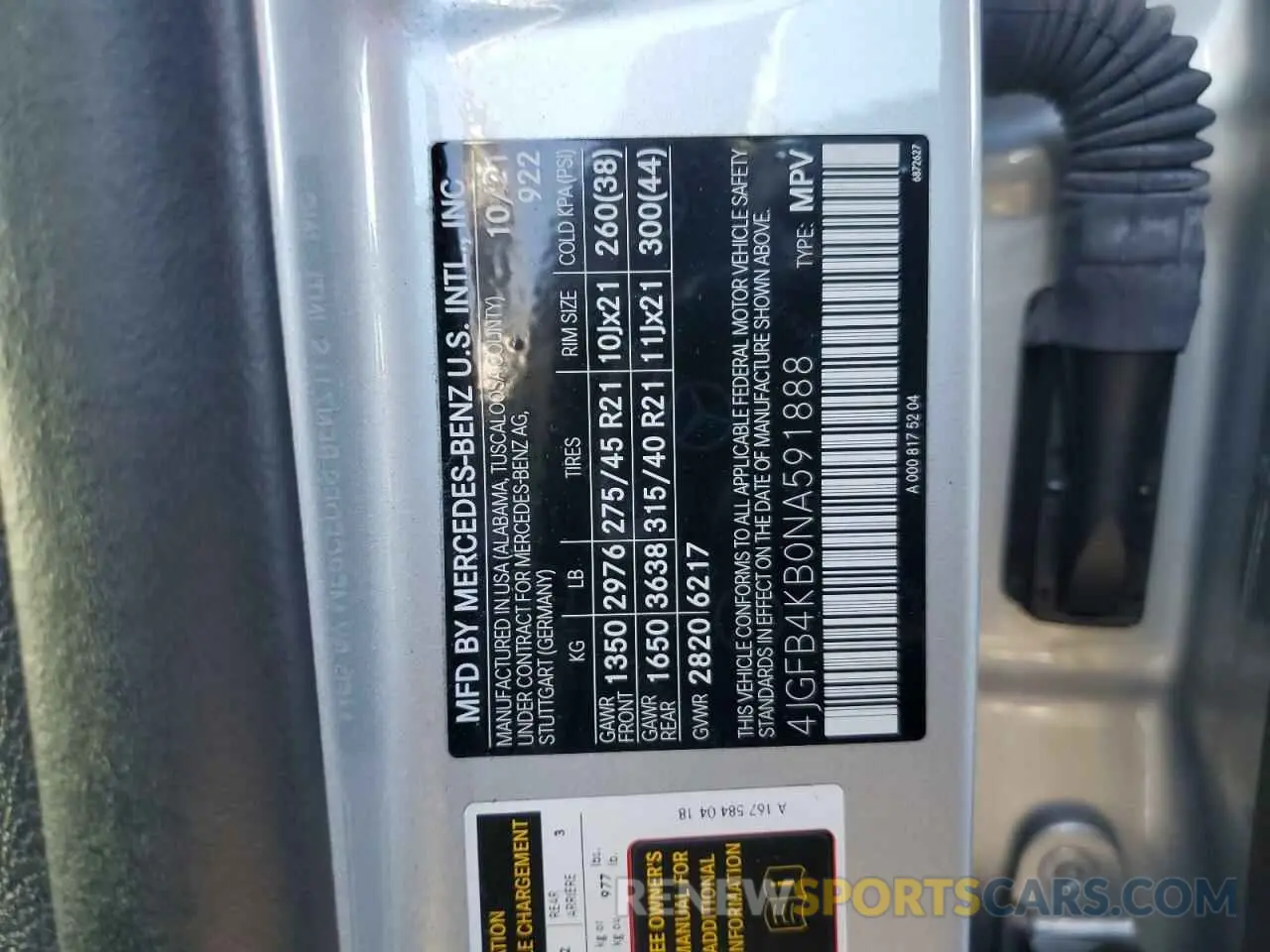 13 Photograph of a damaged car 4JGFB4KB0NA591888 MERCEDES-BENZ GLE-CLASS 2022