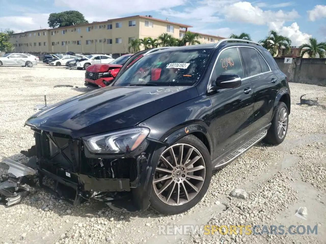 2 Photograph of a damaged car 4JGFB4KB0NA600718 MERCEDES-BENZ GLE-CLASS 2022