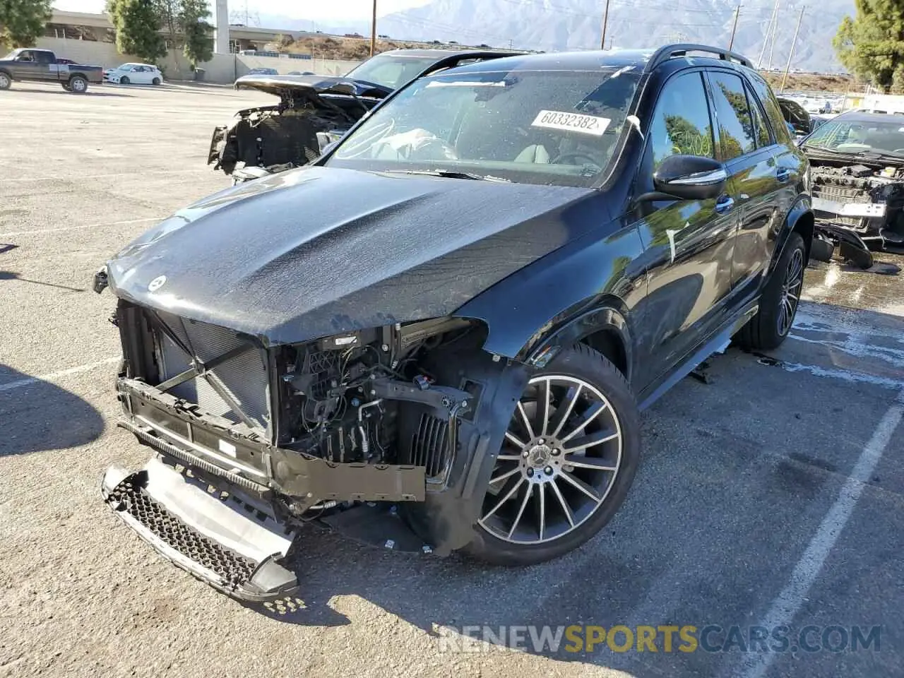 2 Photograph of a damaged car 4JGFB4KB1NA732886 MERCEDES-BENZ GLE-CLASS 2022