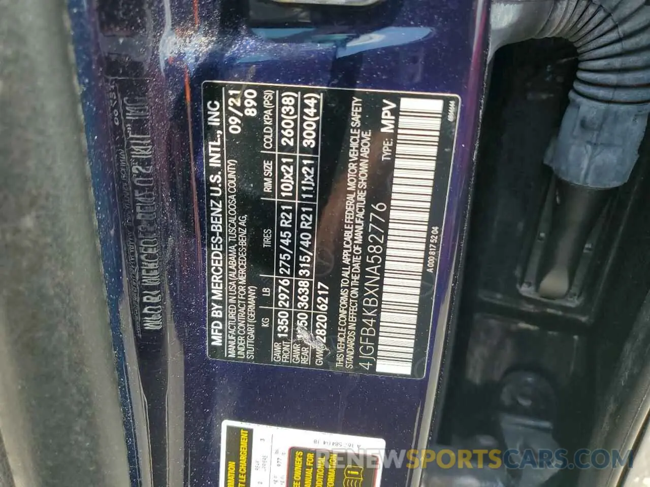 13 Фотография поврежденного автомобиля 4JGFB4KBXNA582776 MERCEDES-BENZ GLE-CLASS 2022