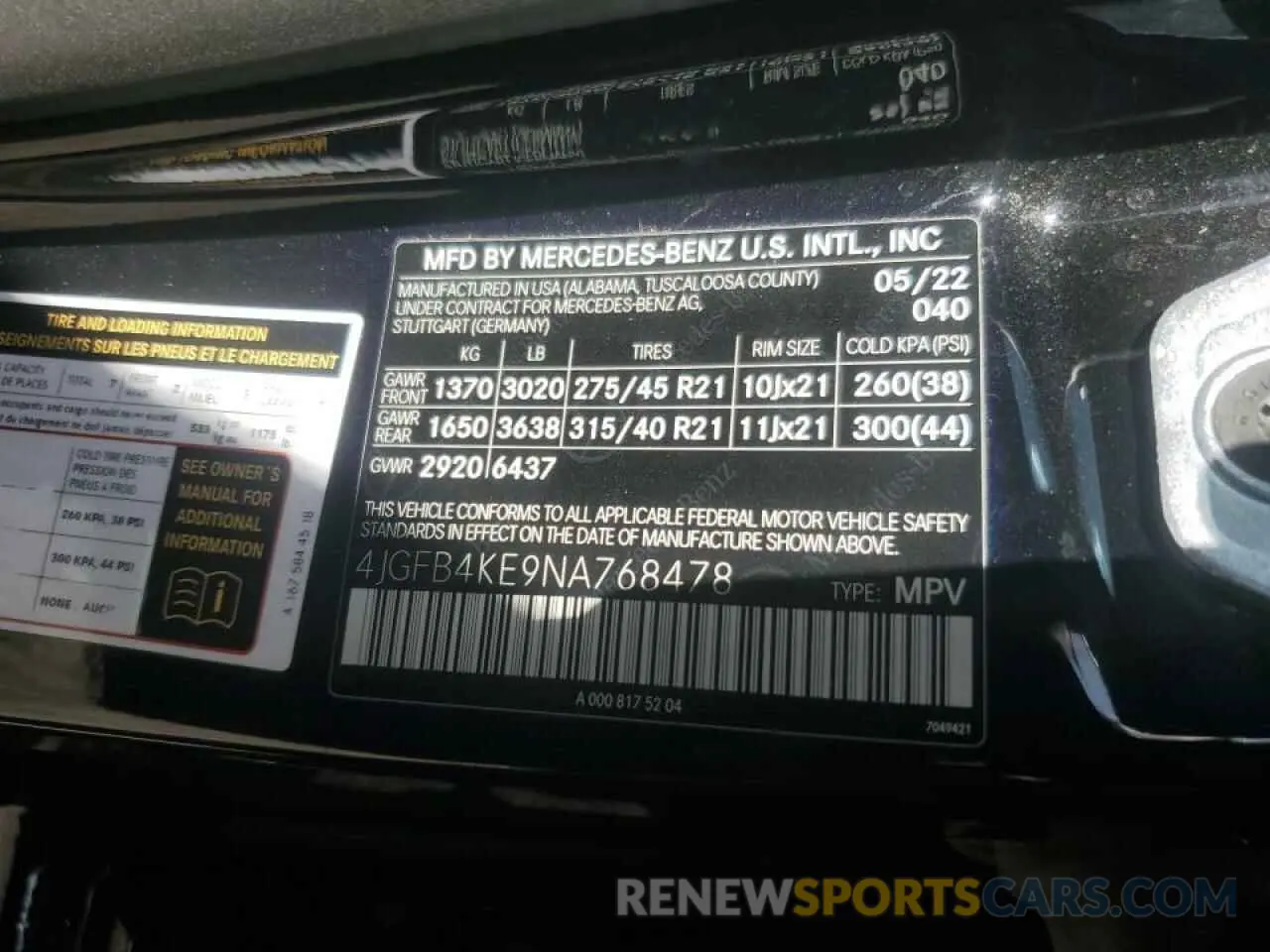 14 Фотография поврежденного автомобиля 4JGFB4KE9NA768478 MERCEDES-BENZ GLE-CLASS 2022