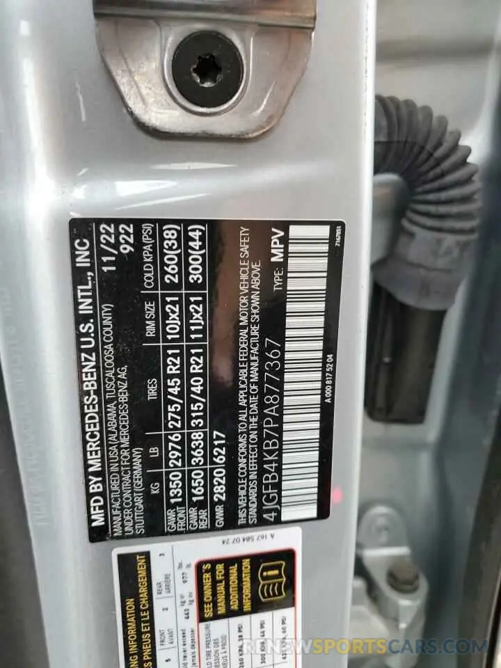 13 Фотография поврежденного автомобиля 4JGFB4KB7PA877367 MERCEDES-BENZ GLE-CLASS 2023