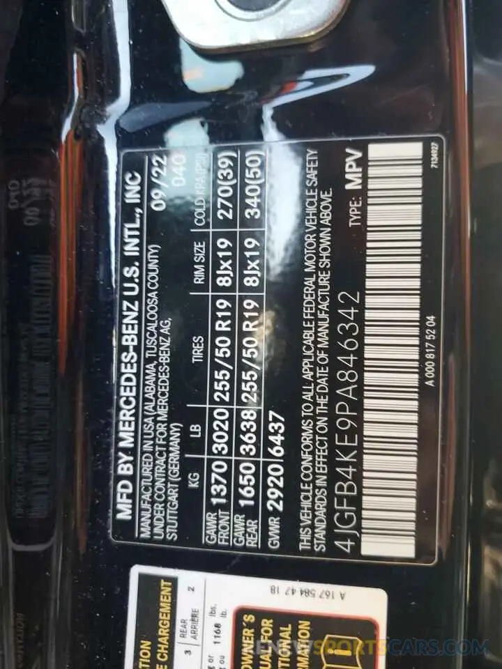 13 Фотография поврежденного автомобиля 4JGFB4KE9PA846342 MERCEDES-BENZ GLE-CLASS 2023