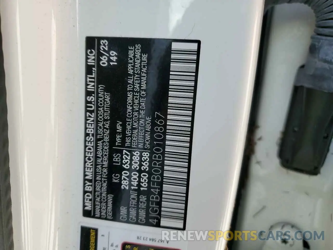 14 Photograph of a damaged car 4JGFB4FB0RB010867 MERCEDES-BENZ GLE-CLASS 2024