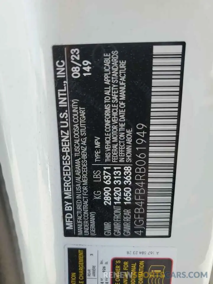 13 Фотография поврежденного автомобиля 4JGFB4FB4RB061949 MERCEDES-BENZ GLE-CLASS 2024