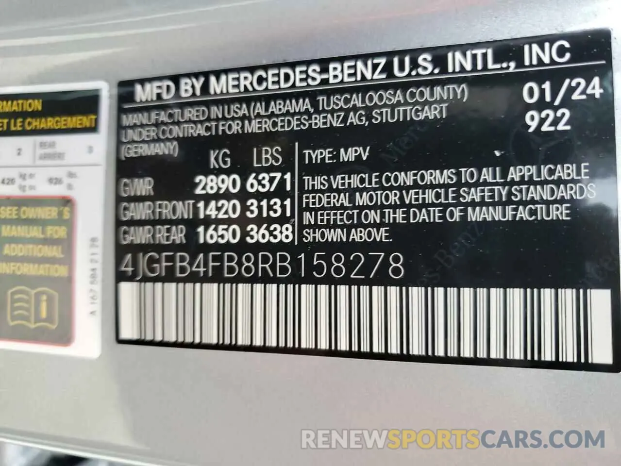 14 Photograph of a damaged car 4JGFB4FB8RB158278 MERCEDES-BENZ GLE-CLASS 2024
