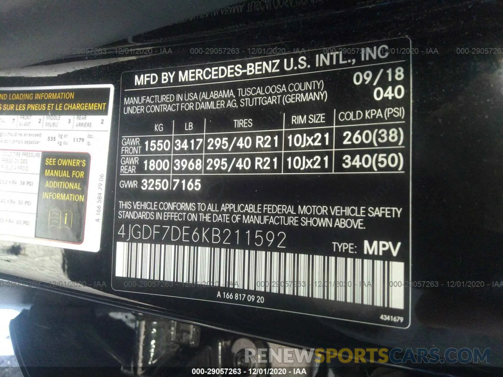 9 Photograph of a damaged car 4JGDF7DE6KB211592 MERCEDES-BENZ GLS 2019