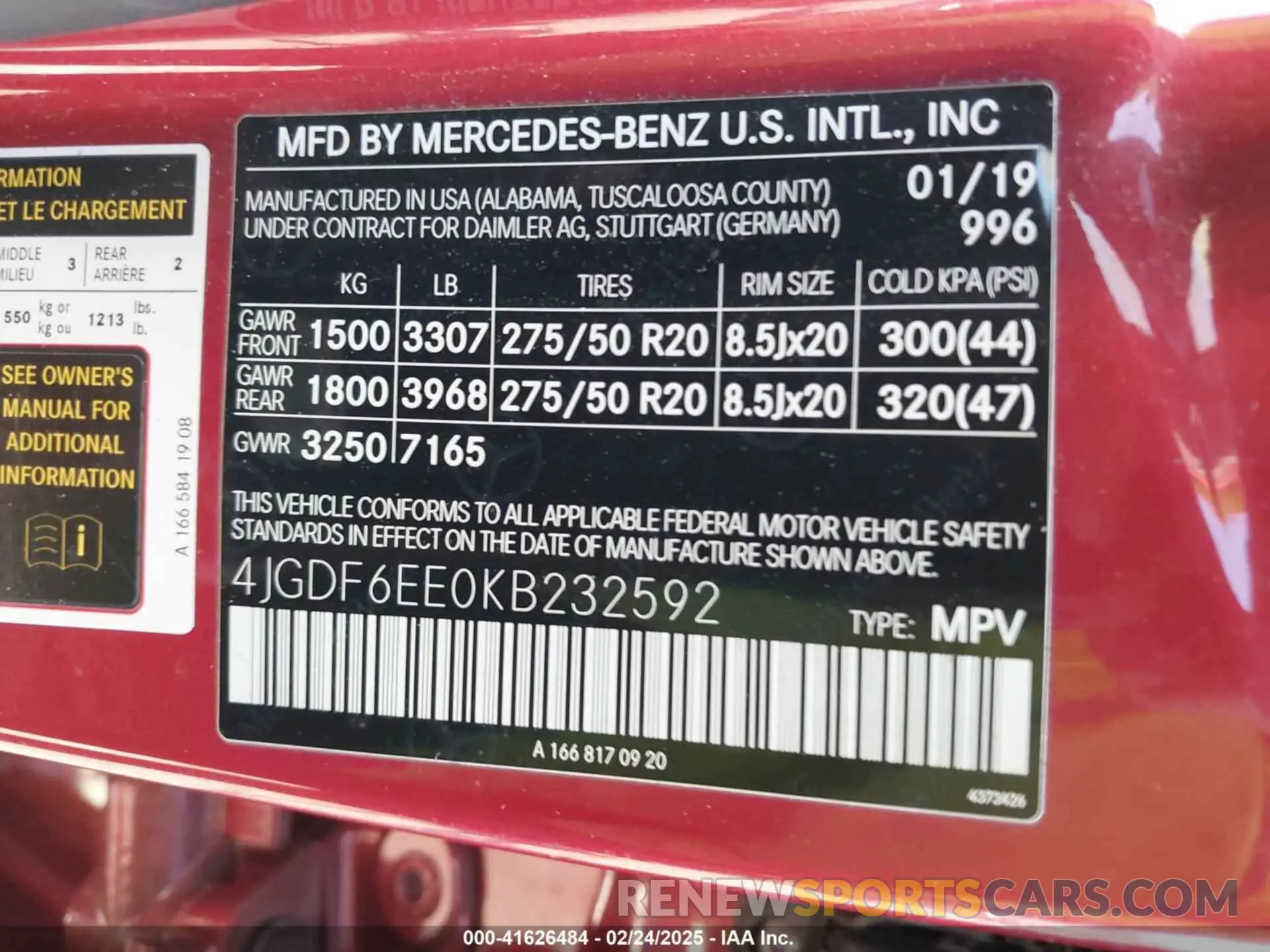 9 Фотография поврежденного автомобиля 4JGDF6EE0KB232592 MERCEDES-BENZ GLS 450 2019