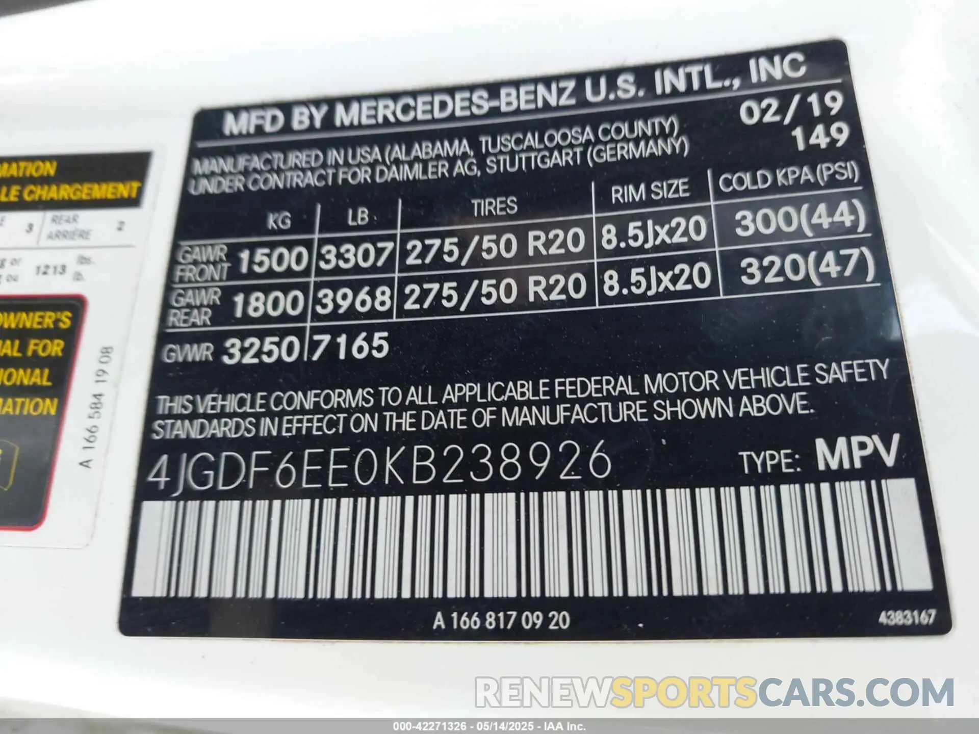 9 Photograph of a damaged car 4JGDF6EE0KB238926 MERCEDES-BENZ GLS 450 2019