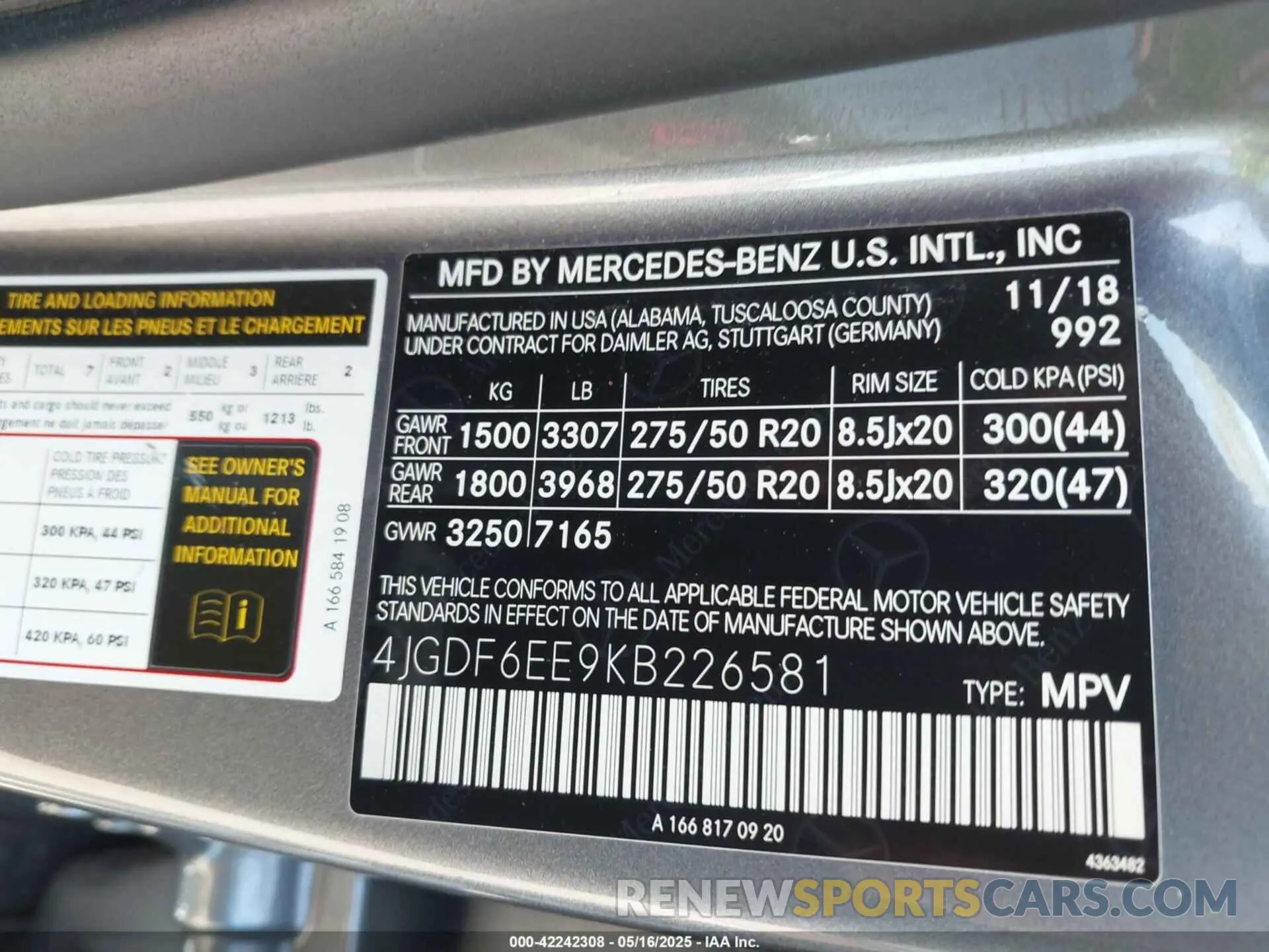 9 Photograph of a damaged car 4JGDF6EE9KB226581 MERCEDES-BENZ GLS 450 2019