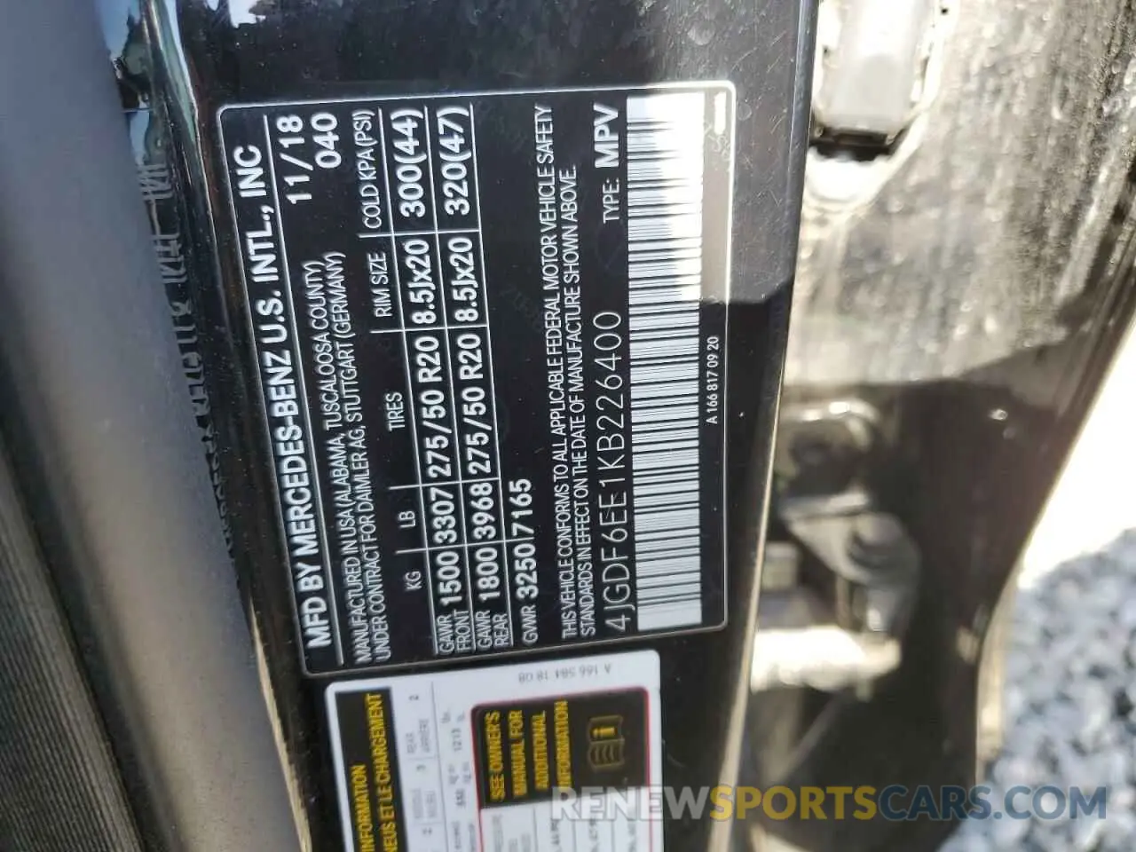 13 Photograph of a damaged car 4JGDF6EE1KB226400 MERCEDES-BENZ GLS-CLASS 2019