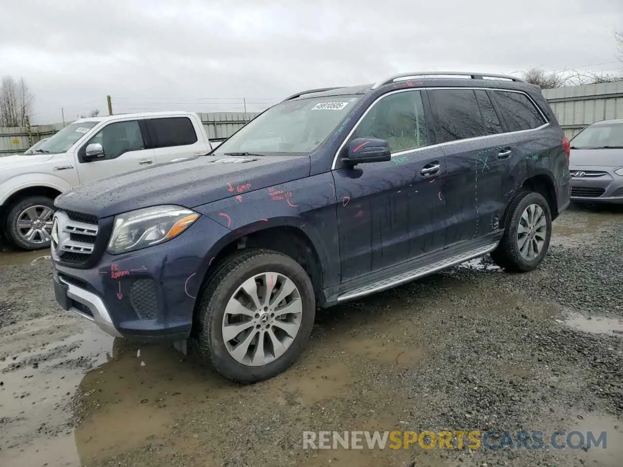 1 Photograph of a damaged car 4JGDF6EE4KB199371 MERCEDES-BENZ GLS-CLASS 2019