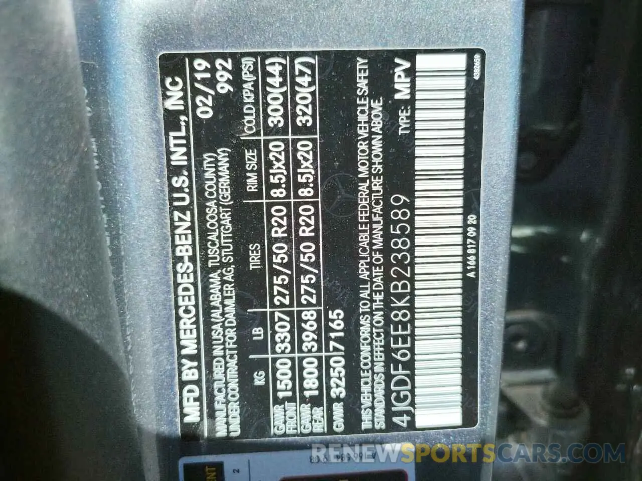 10 Фотография поврежденного автомобиля 4JGDF6EE8KB238589 MERCEDES-BENZ GLS-CLASS 2019