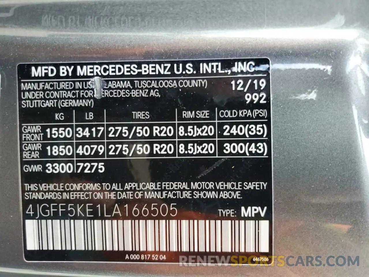 13 Фотография поврежденного автомобиля 4JGFF5KE1LA166505 MERCEDES-BENZ GLS-CLASS 2020