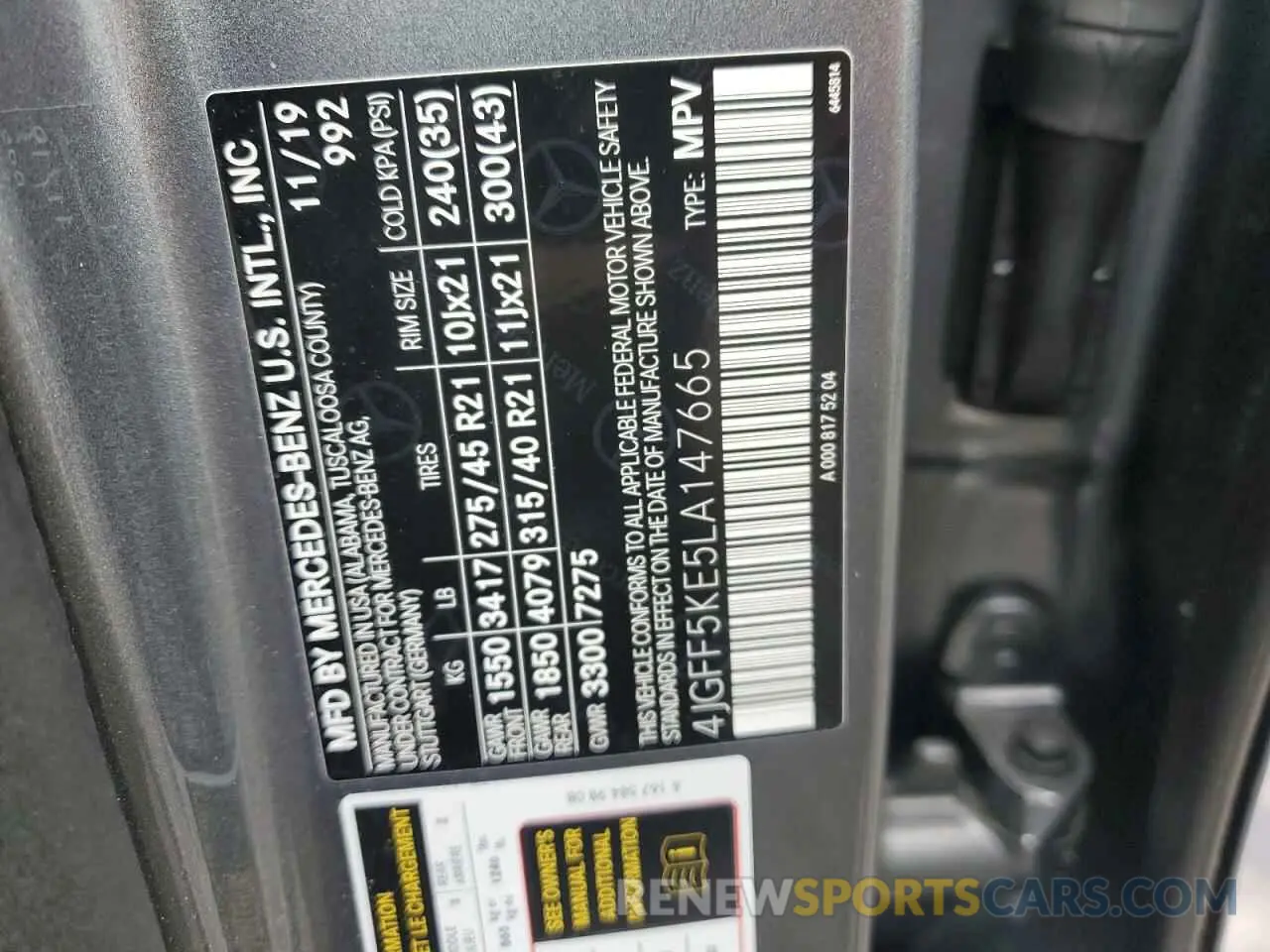 13 Фотография поврежденного автомобиля 4JGFF5KE5LA147665 MERCEDES-BENZ GLS-CLASS 2020