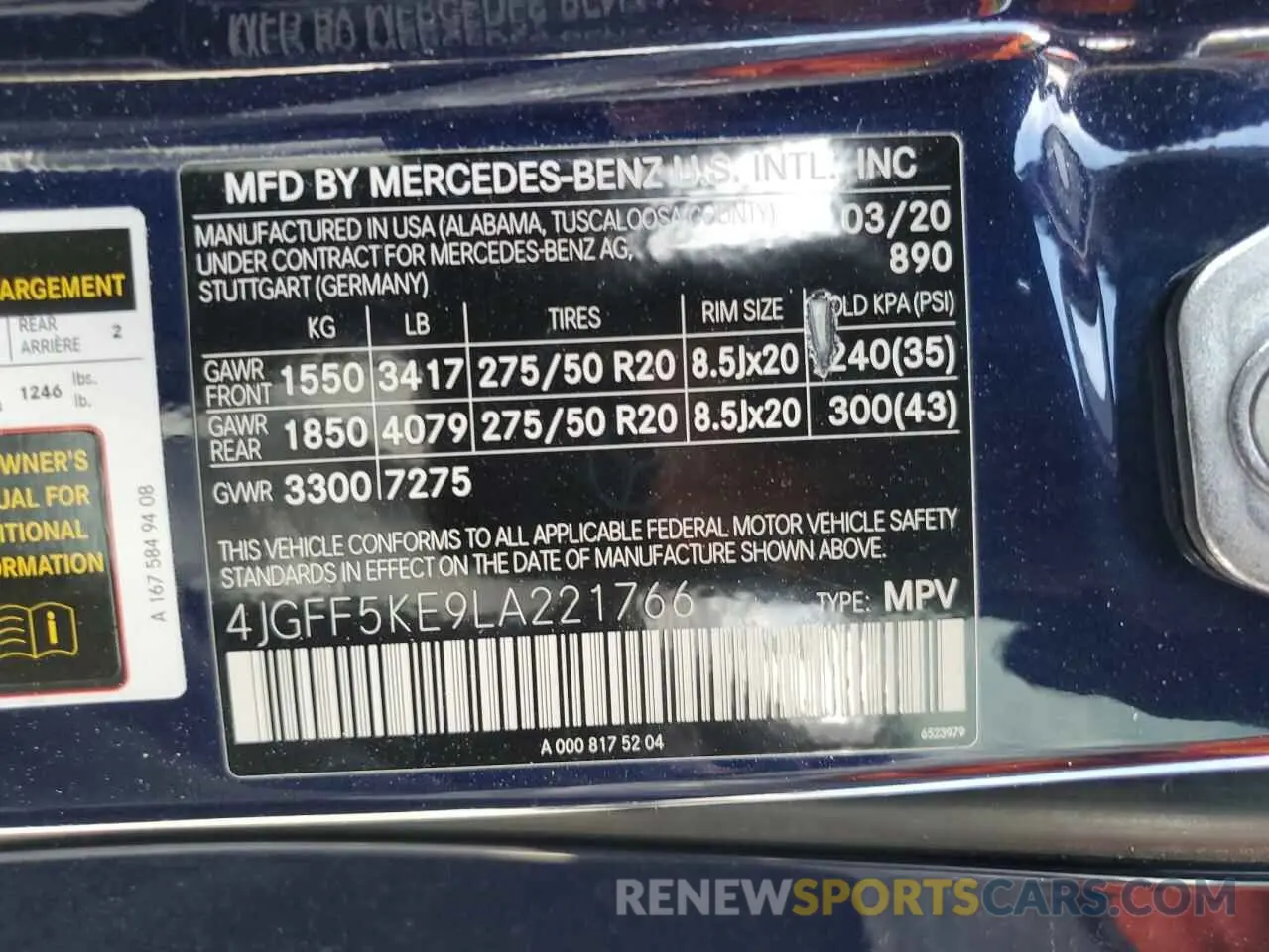 14 Фотография поврежденного автомобиля 4JGFF5KE9LA221766 MERCEDES-BENZ GLS-CLASS 2020