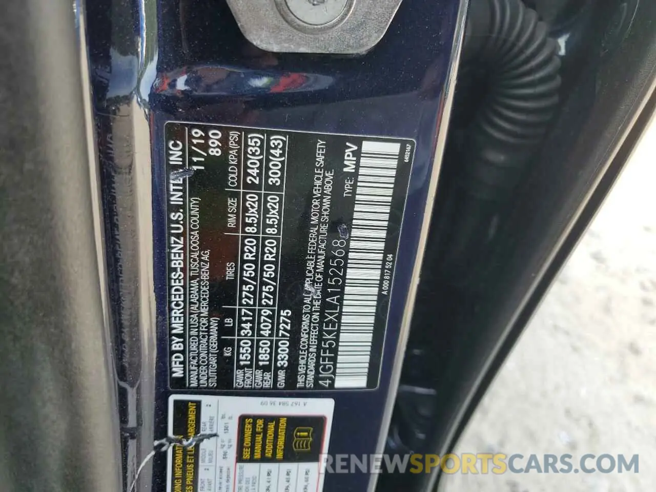 13 Photograph of a damaged car 4JGFF5KEXLA152568 MERCEDES-BENZ GLS-CLASS 2020