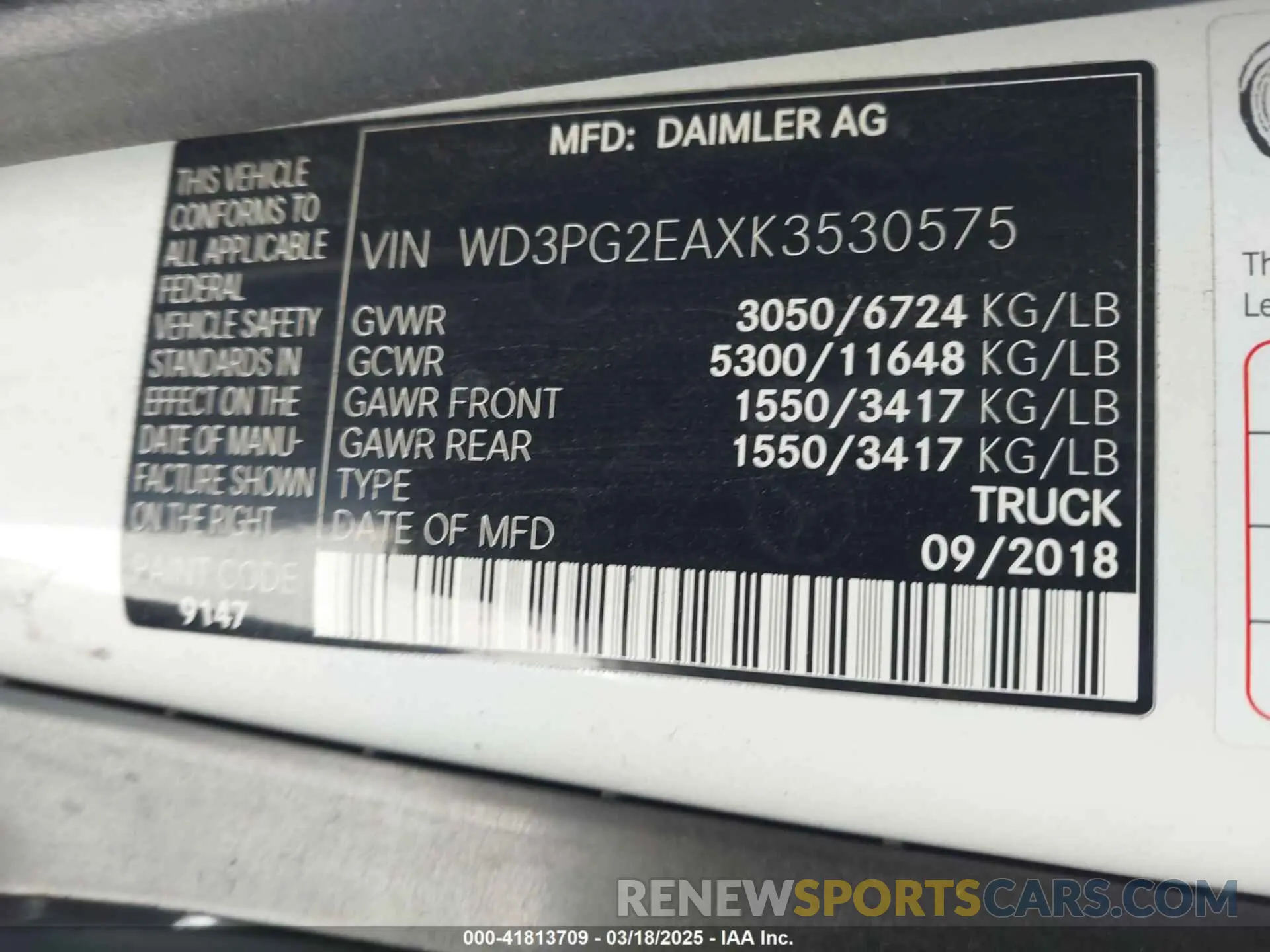 9 Photograph of a damaged car WD3PG2EAXK3530575 MERCEDES-BENZ METRIS 2019