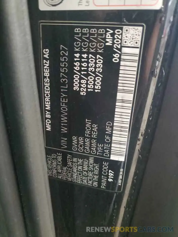 13 Фотография поврежденного автомобиля W1WV0FEY1L3755527 MERCEDES-BENZ METRIS 2020