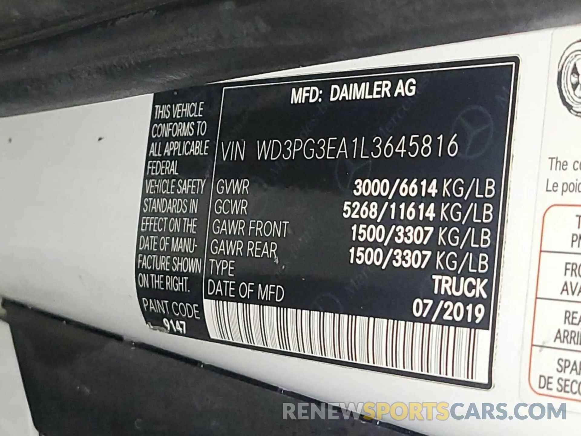 10 Photograph of a damaged car WD3PG3EA1L3645816 MERCEDES-BENZ METRIS 2020
