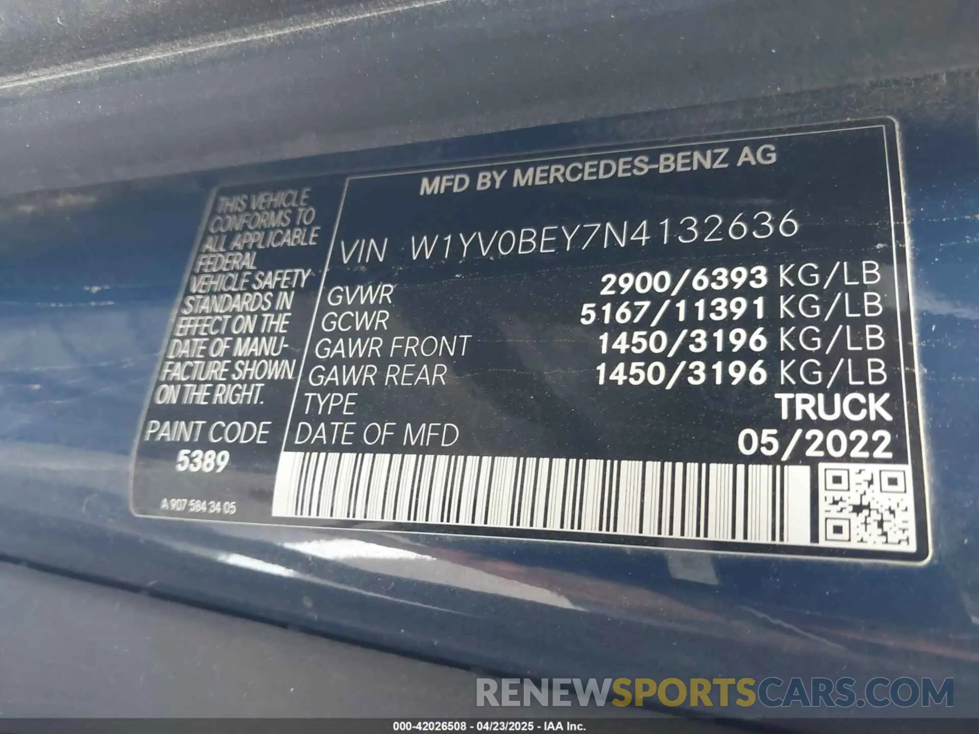 9 Photograph of a damaged car W1YV0BEY7N4132636 MERCEDES-BENZ METRIS 2022