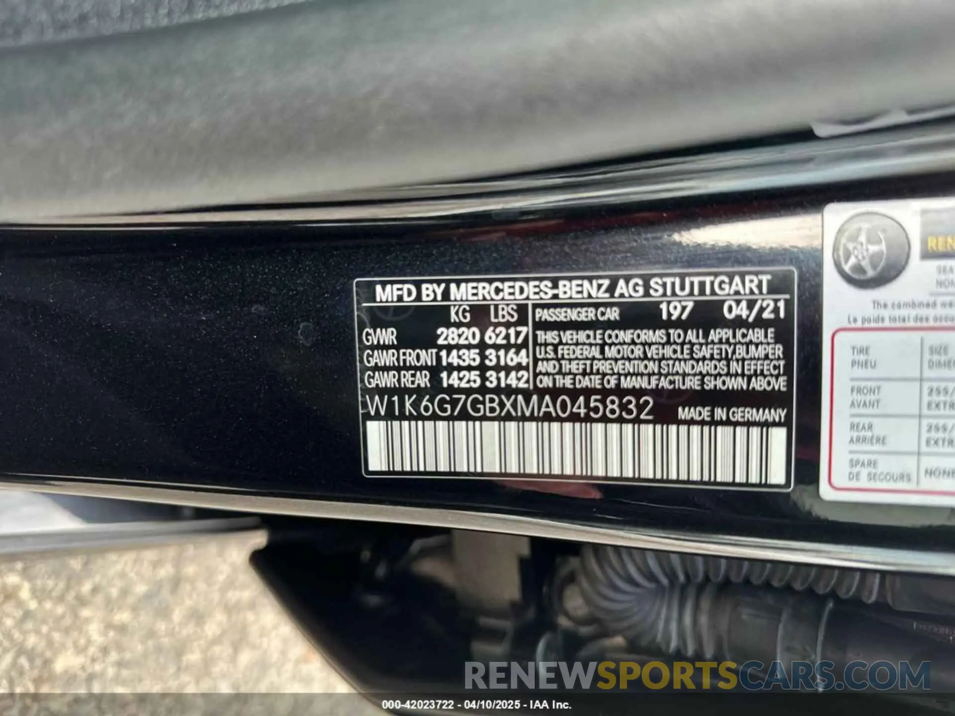 9 Photograph of a damaged car W1K6G7GBXMA045832 MERCEDES-BENZ S 2021