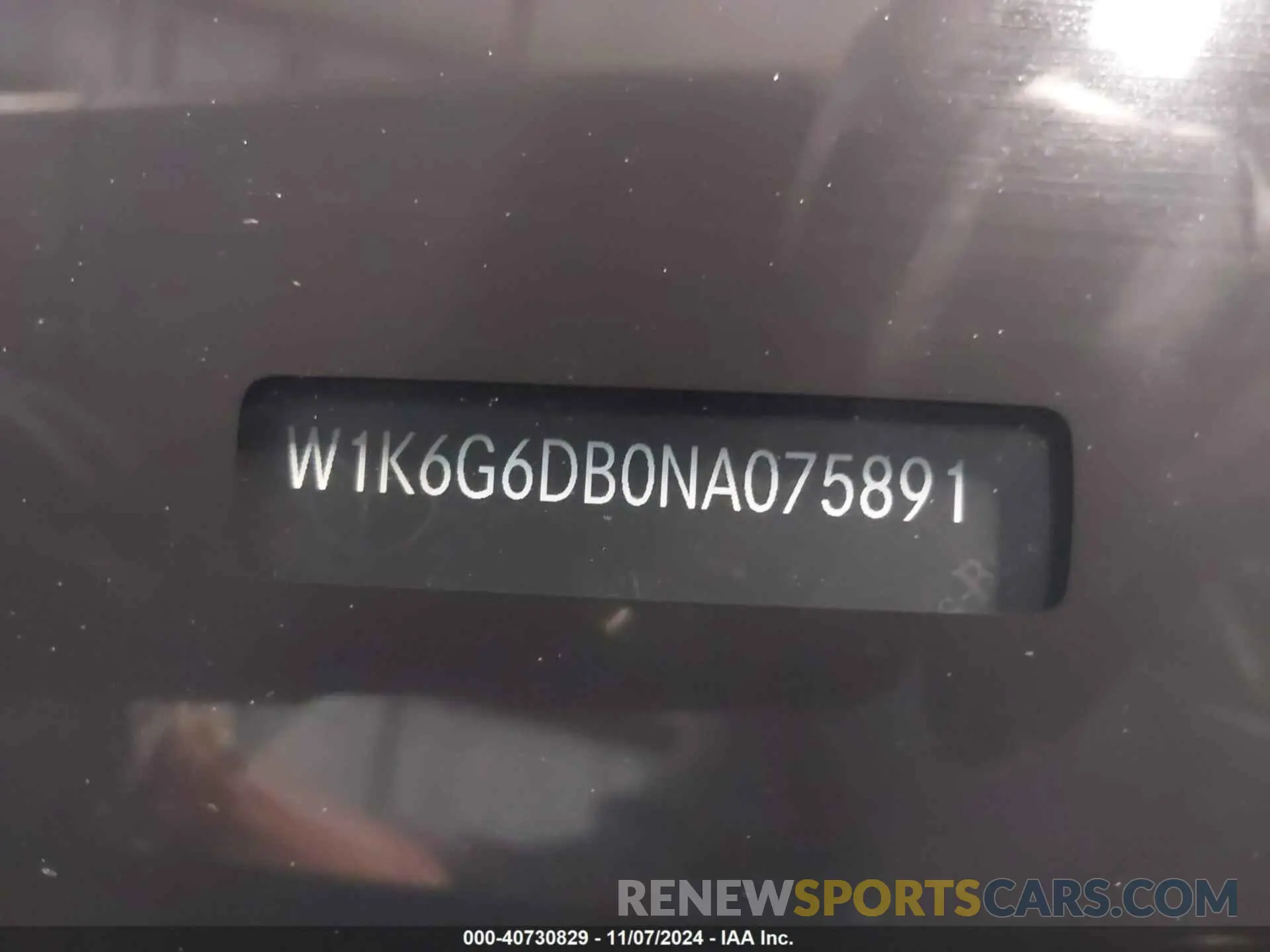 20 Photograph of a damaged car W1K6G6DB0NA075891 MERCEDES-BENZ S 500 2022
