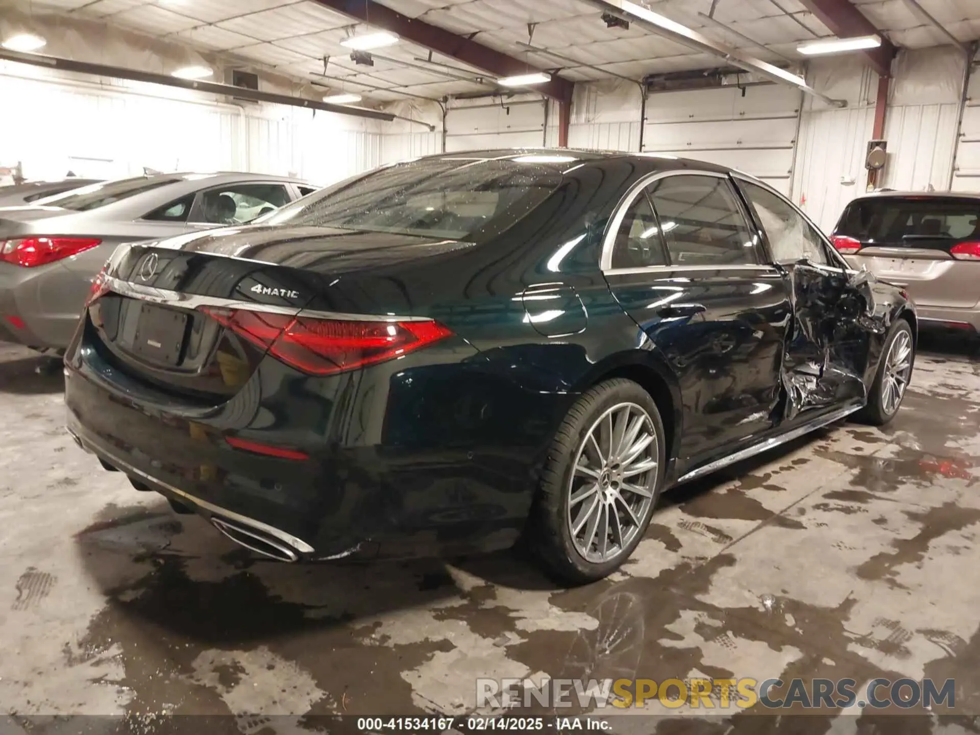 4 Фотография поврежденного автомобиля W1K6G6DB7NA068646 MERCEDES-BENZ S 500 2022