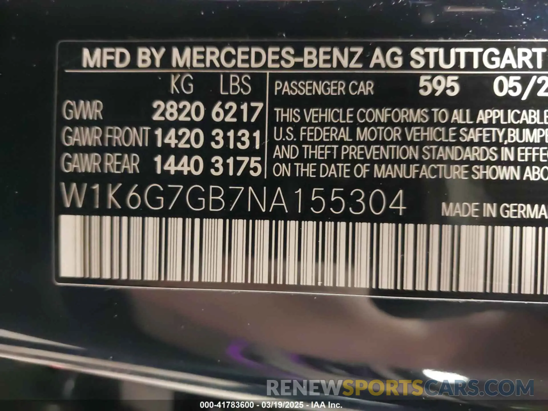 9 Photograph of a damaged car W1K6G7GB7NA155304 MERCEDES-BENZ S 580 2022