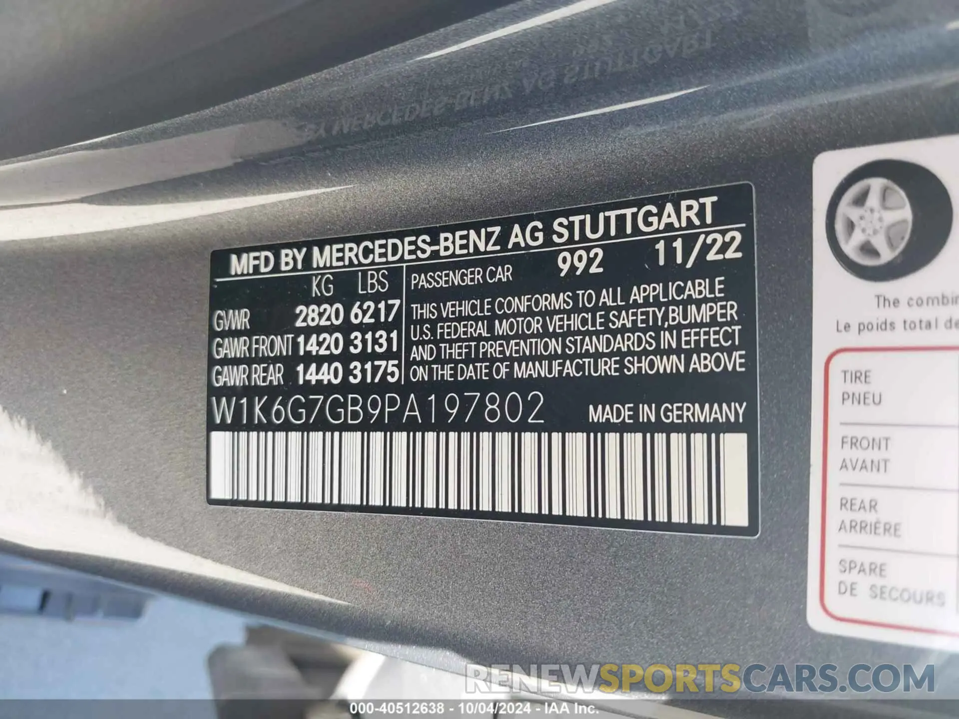 9 Photograph of a damaged car W1K6G7GB9PA197802 MERCEDES-BENZ S 580 2023