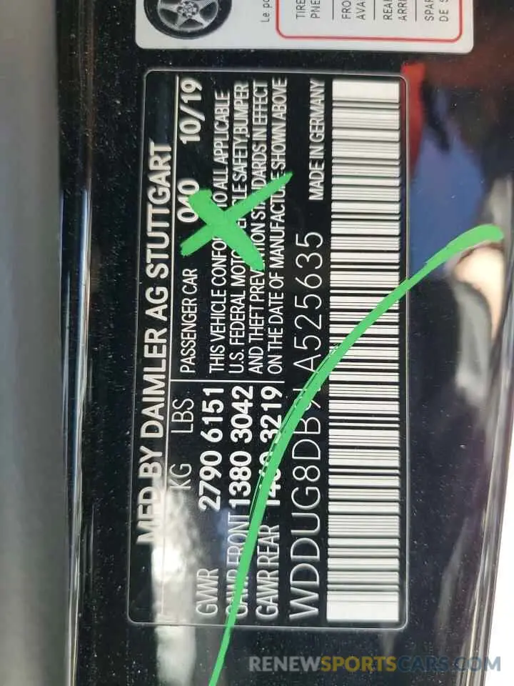 13 Фотография поврежденного автомобиля WDDUG8DB9LA525635 MERCEDES-BENZ S-CLASS 2020