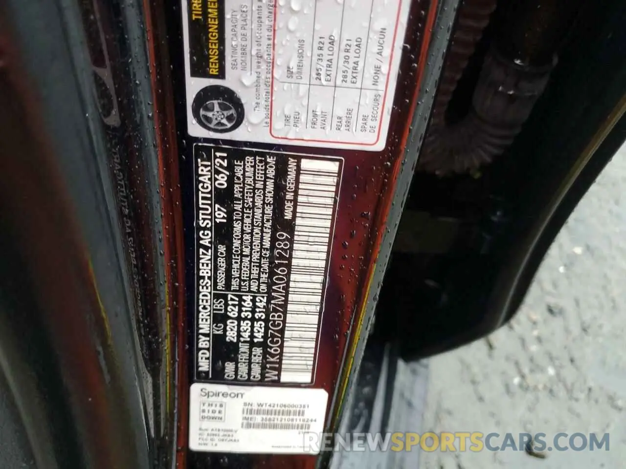 12 Photograph of a damaged car W1K6G7GB7MA061289 MERCEDES-BENZ S-CLASS 2021