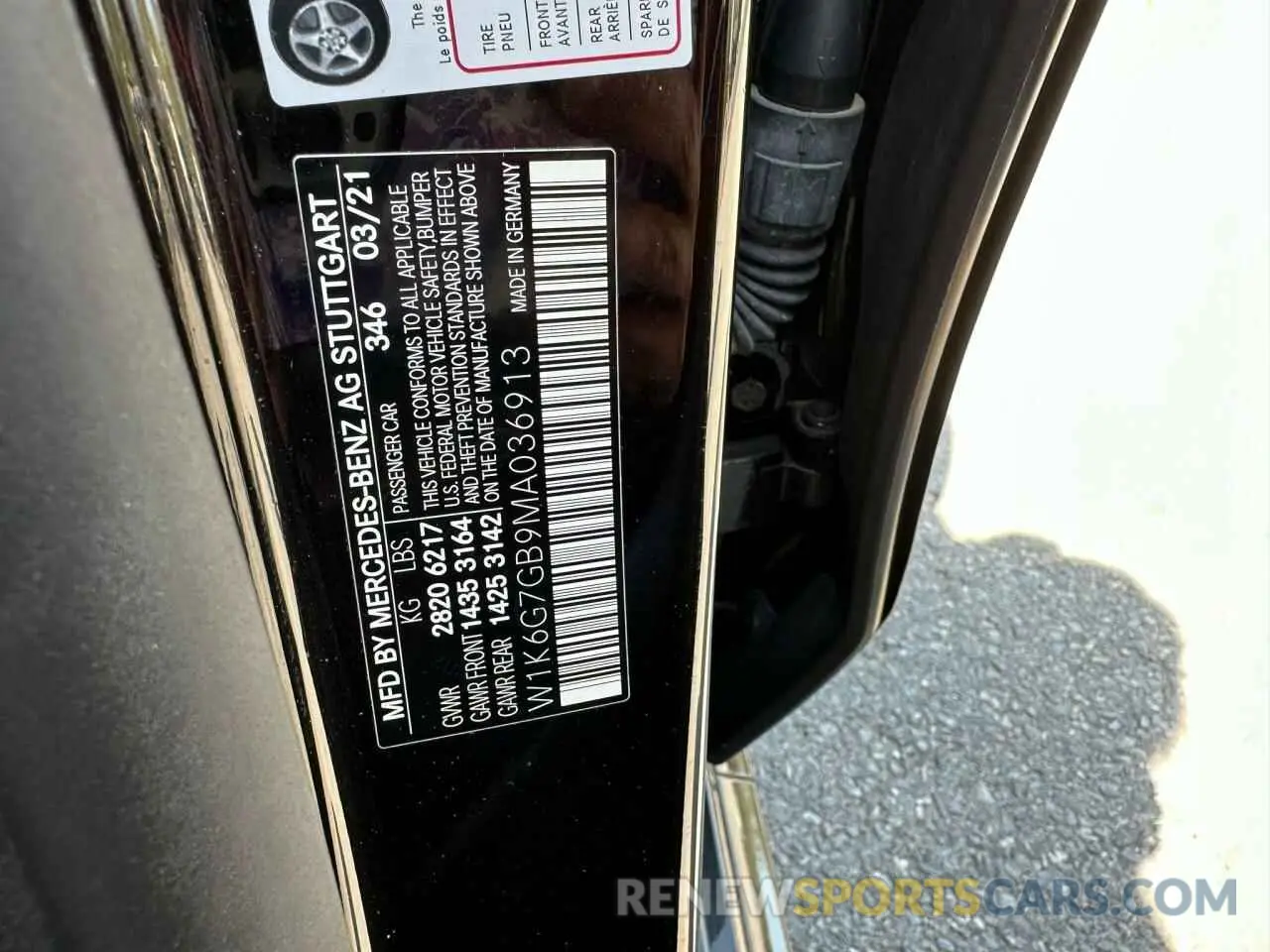 10 Photograph of a damaged car W1K6G7GB9MA036913 MERCEDES-BENZ S-CLASS 2021