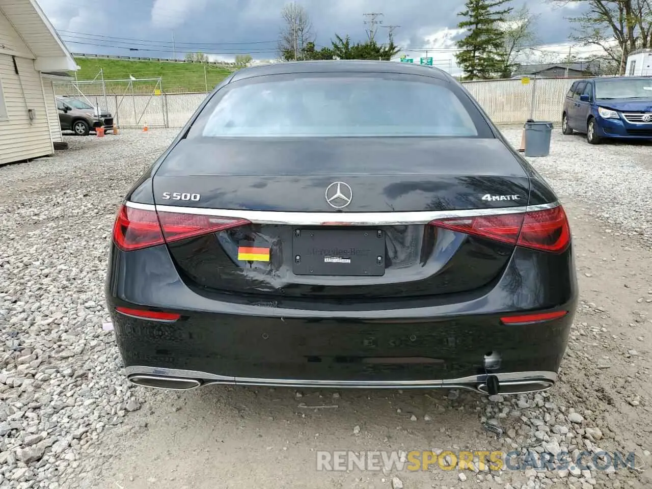 6 Photograph of a damaged car W1K6G6DB0NA088382 MERCEDES-BENZ S-CLASS 2022