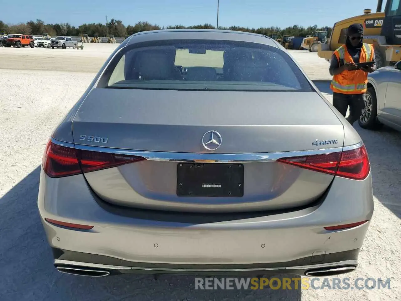 6 Фотография поврежденного автомобиля W1K6G6DB8NA090008 MERCEDES-BENZ S-CLASS 2022