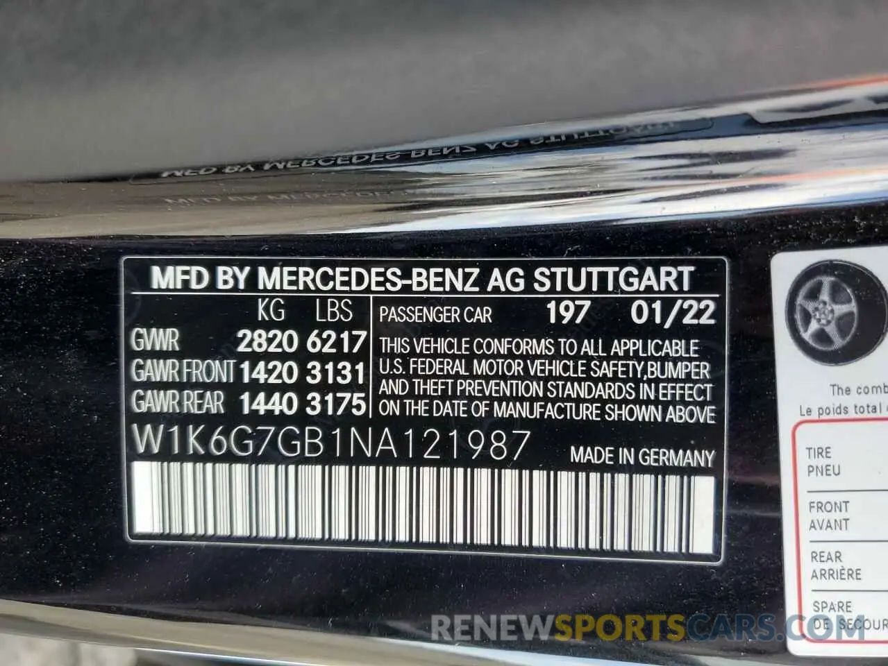 13 Фотография поврежденного автомобиля W1K6G7GB1NA121987 MERCEDES-BENZ S-CLASS 2022