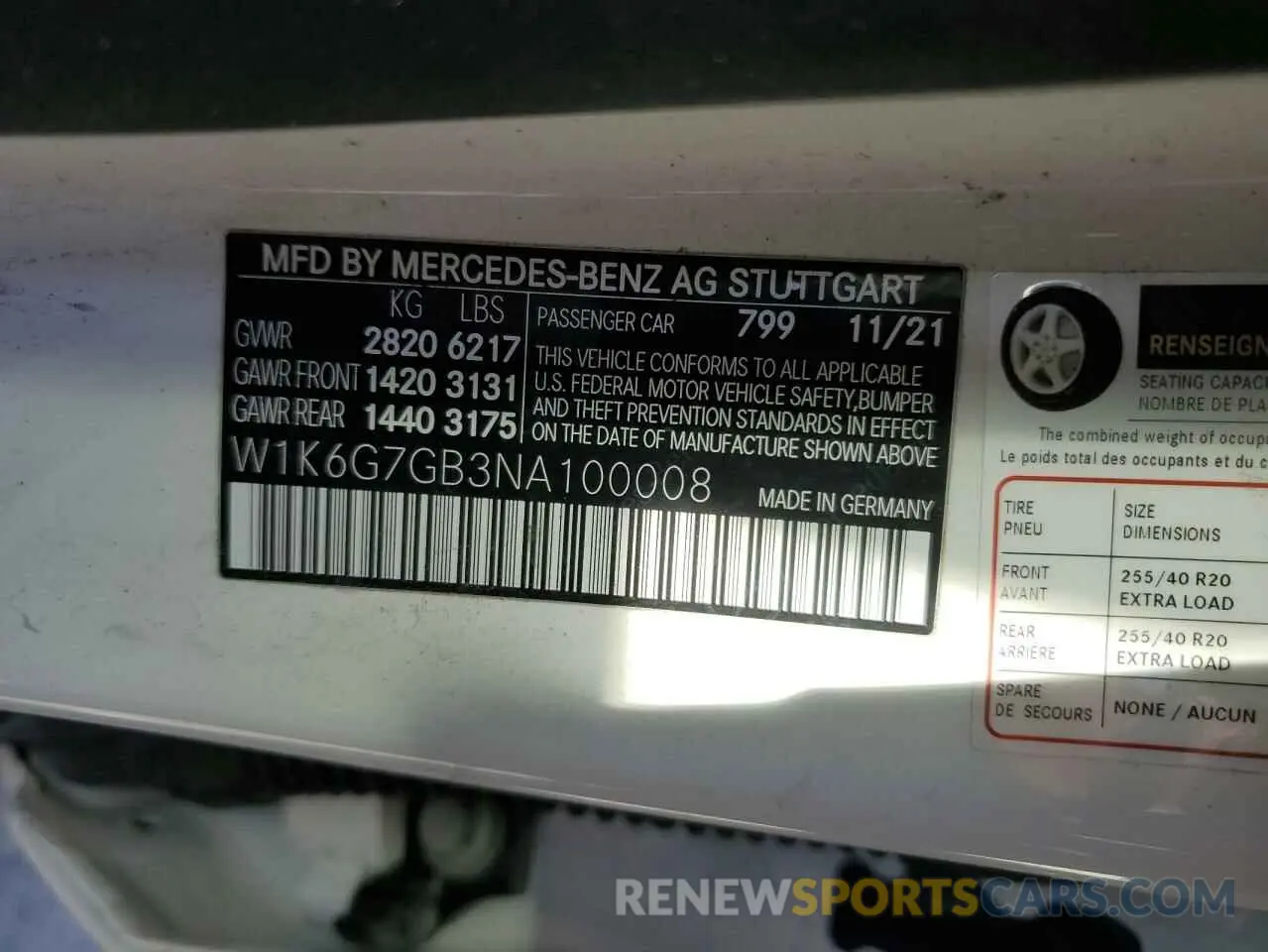 13 Фотография поврежденного автомобиля W1K6G7GB3NA100008 MERCEDES-BENZ S-CLASS 2022