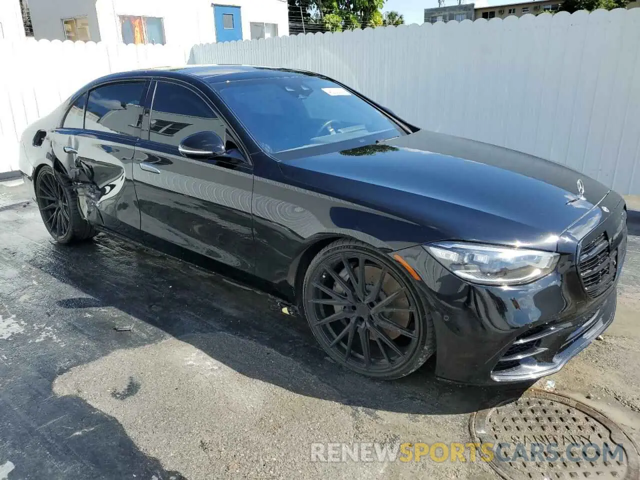 4 Photograph of a damaged car W1K6G7GB6NA144200 MERCEDES-BENZ S-CLASS 2022