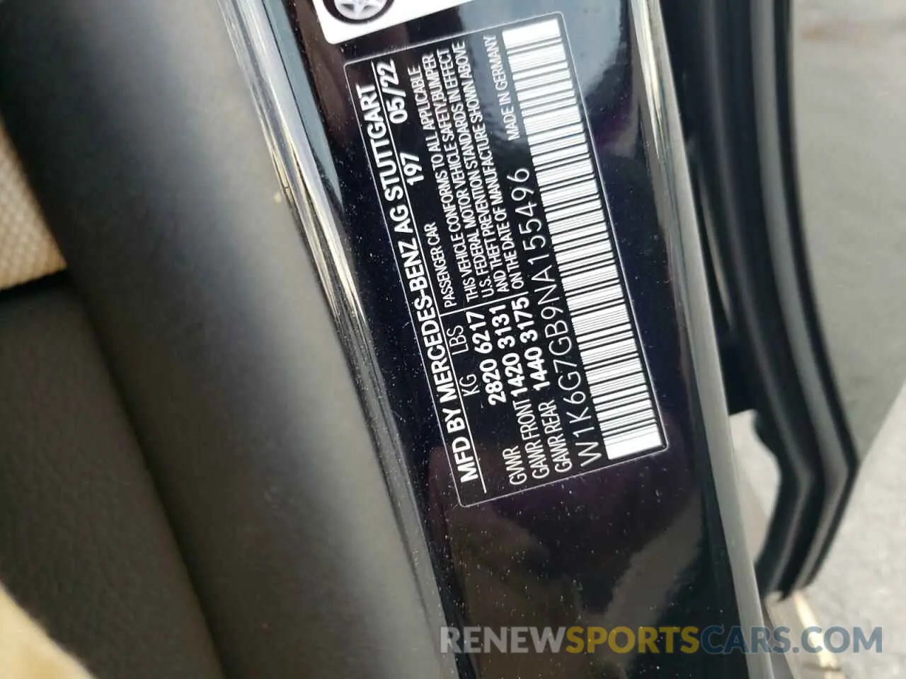 12 Фотография поврежденного автомобиля W1K6G7GB9NA155496 MERCEDES-BENZ S-CLASS 2022