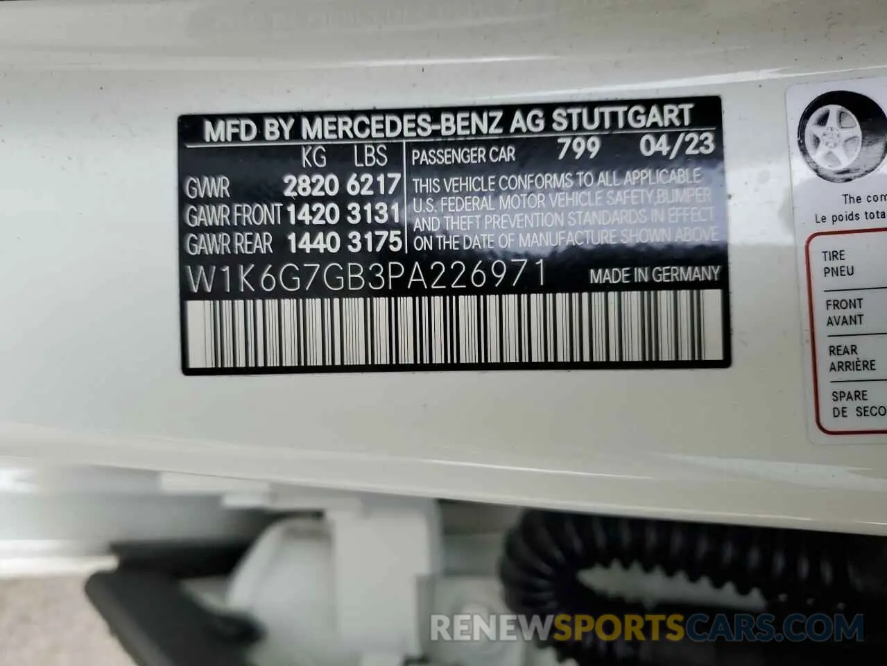 12 Photograph of a damaged car W1K6G7GB3PA226971 MERCEDES-BENZ S-CLASS 2023