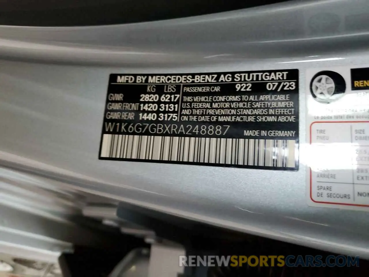 14 Photograph of a damaged car W1K6G7GBXRA248887 MERCEDES-BENZ S-CLASS 2024