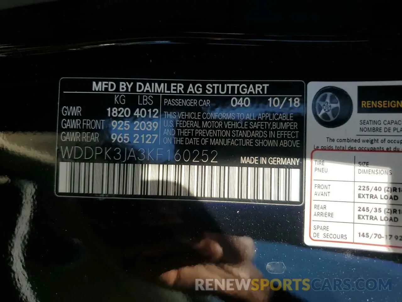 12 Фотография поврежденного автомобиля WDDPK3JA3KF160252 MERCEDES-BENZ SLC-CLASS 2019