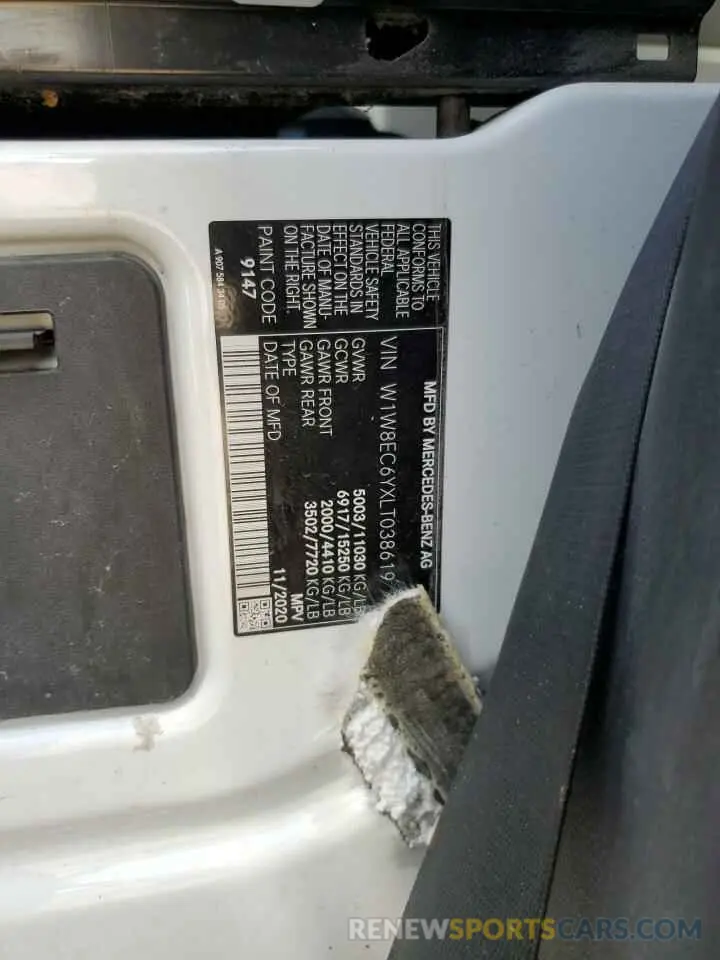13 Photograph of a damaged car W1W8EC6YXLT038619 MERCEDES-BENZ SPRINTER 2020
