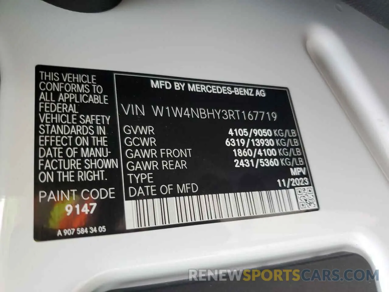 13 Фотография поврежденного автомобиля W1W4NBHY3RT167719 MERCEDES-BENZ SPRINTER 2024