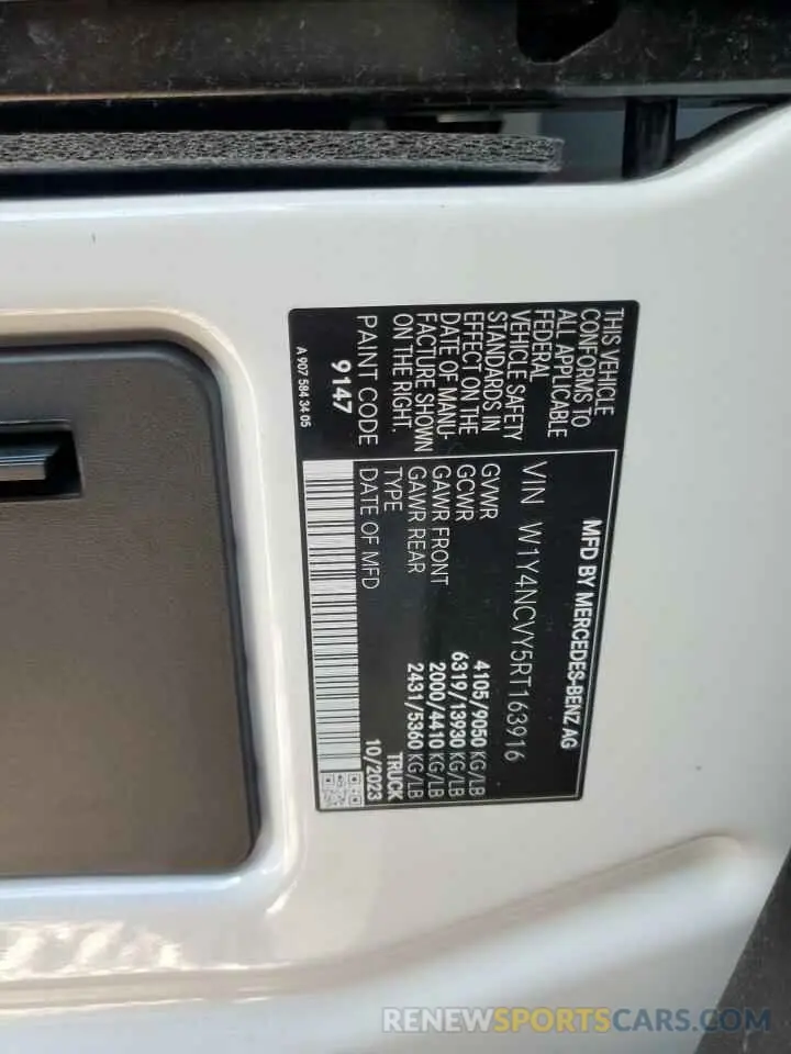 12 Фотография поврежденного автомобиля W1Y4NCVY5RT163916 MERCEDES-BENZ SPRINTER 2024