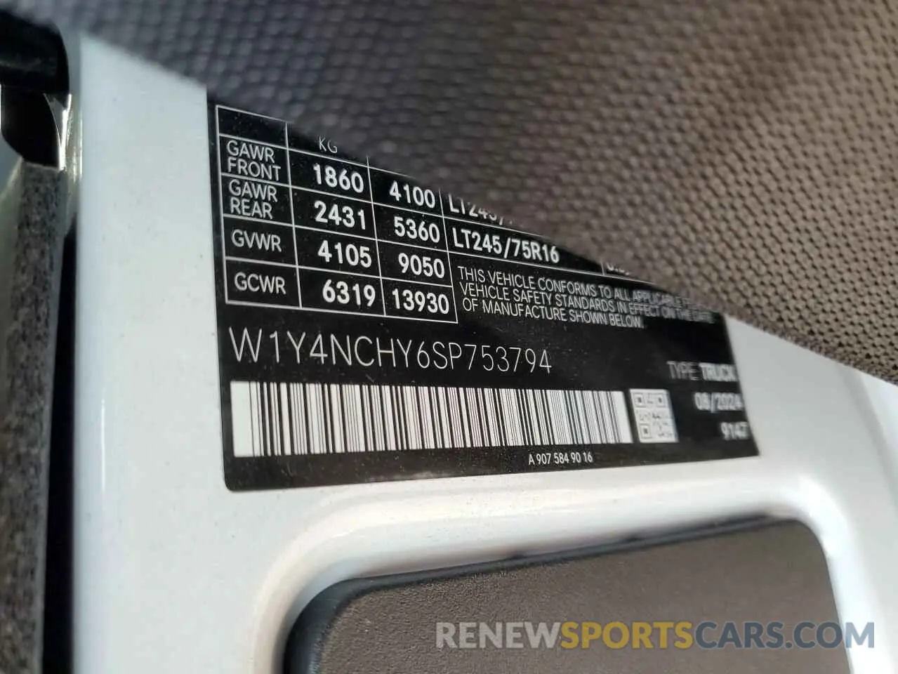 15 Photograph of a damaged car W1Y4NCHY6SP753794 MERCEDES-BENZ SPRINTER 2025