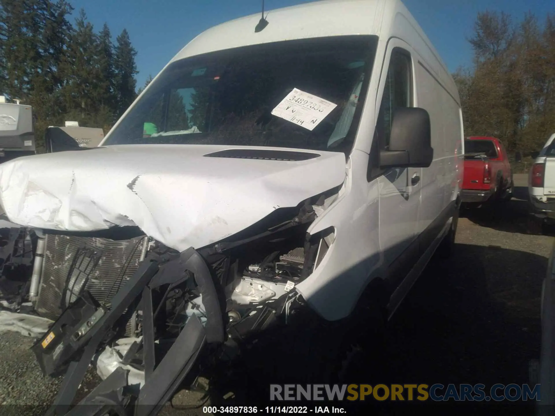 2 Photograph of a damaged car W1Y4ECHYXMT070359 MERCEDES-BENZ SPRINTER CARGO VAN 2021